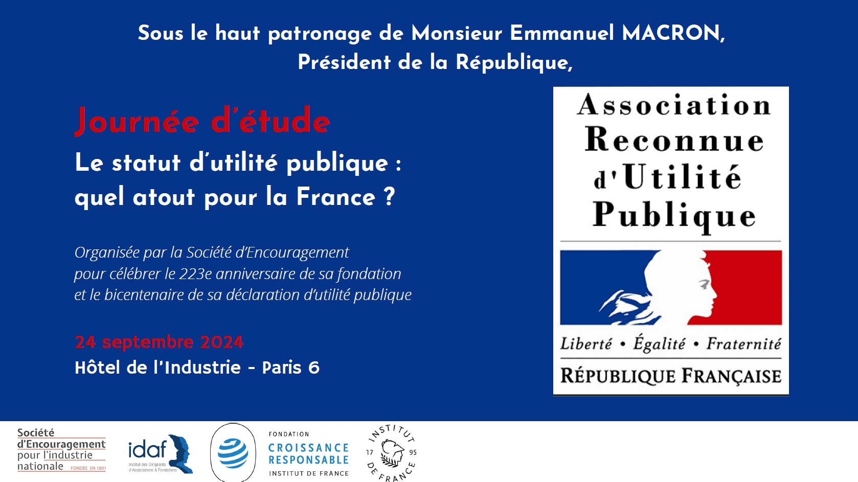 24.09 à Paris | Le statut d’utilité publique : quel atout pour la France ?